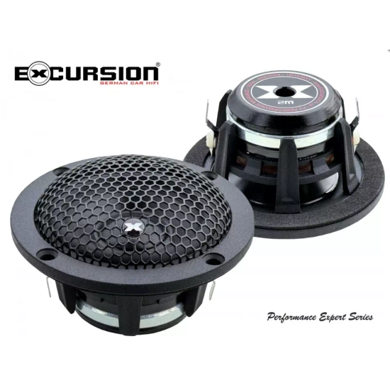 Excursion PX-2M  2 średniotonowe głośniki samochodowe (midrange) o średnicy 50/73mm - 3ohm, 60/150W, 86.5dB, 200-20000Hz, neodym, maskownice, głębokoś